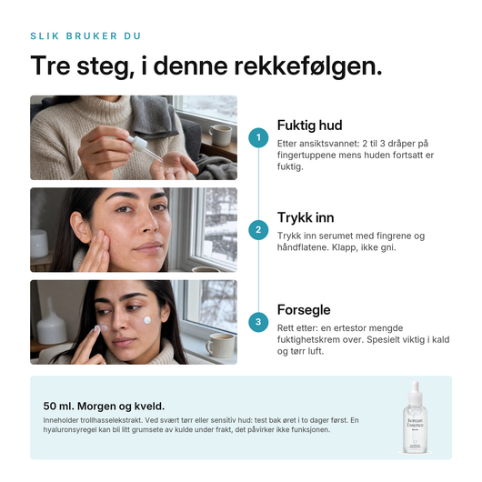 5 Typer Hyaluronsyre Serum, slik bruker du