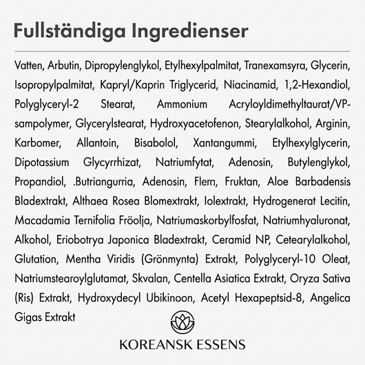Arbutin 7% + Tranexamic Acid 4% Brightening Cream