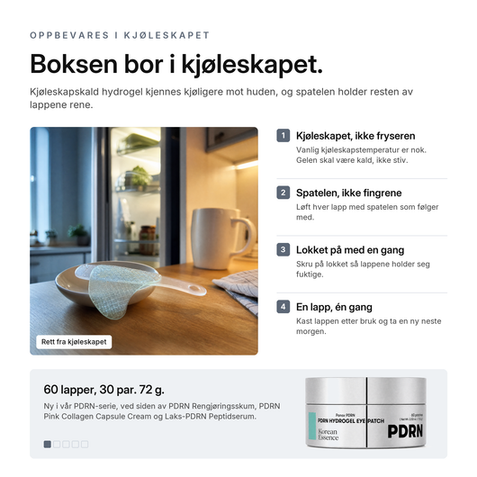 PDRN Hydrogel Øyelapper, slik bruker du