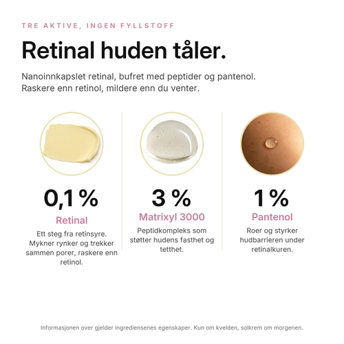 Retinal 0,1 % Oppstrammende Serum