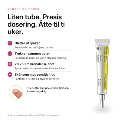 Retinal 0,1 % Oppstrammende Serum, fordeler