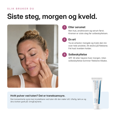 TXA Pigmentkrem, slik bruker du